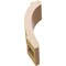 Ekena Millwork 3-inch W x 6-inch D x 10-inch H Lafayette Rough Cedar Woodgrain TimberThane Knee Brace, Primed BRCUR03X06X10LFTRCPR - alternate 5